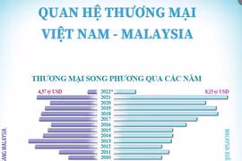 [Infographics] Quan hệ thương mại Việt Nam-Malaysia
