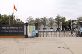 Công nhân Công ty TNHH giầy Adora Việt Nam trở lại làm việc bình thường vào sáng 21/2. (Ảnh: Đức Phương/TTXVN)