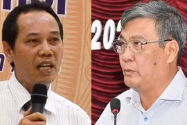 Ông Nguyễn Đức Hòa (trái) và ông Nguyễn Văn Phong - hai Phó Chủ tịch Ủy ban Nhân dân tỉnh Bình Thuận. (Nguồn: tuoitre.vn)