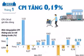 [Infographics] Chỉ số giá tiêu dùng tháng Một năm 2022 tăng 0,19%
