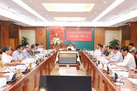 Quang cảnh kỳ họp thứ 23 của Ủy ban Kiểm tra Trung ương. (Ảnh: Phương Hoa/TTXVN)