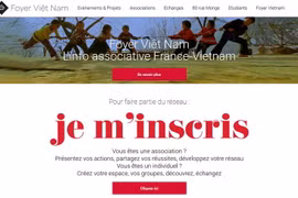 Giao diện cổng thông tin ''foyer-vietnam.org.'' (Ảnh chụp màn hình)