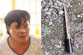 Nguyễn Thanh Cường và hung khí gây án. (Nguồn: baophapluat.vn)
