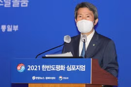Bộ trưởng Bộ Thống nhất Hàn Quốc Lee In-young. (Ảnh: Yonhap/TTXVN)