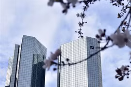 Trụ sở ngân hàng Deutsche Bank ở Frankfurt, Đức. (Ảnh: THX/TTXVN)