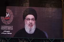 Thủ lĩnh phong trào Hồi giáo vũ trang Hezbollah - ông Sayyed Hassan Nasrallah. (Nguồn: TTXVN phát)