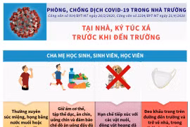 [Infographics] Phòng chống COVID-19 trước khi học sinh đến trường