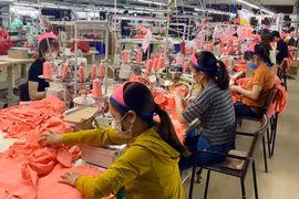 Hoạt động sản xuất tại một doanh nghiệp dệt may ở Thừa Thiên-Huế. (Ảnh: Mai Trang/TTXVN)