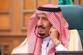 Quốc vương Saudi Arabia Salman bin Abdulaziz al Saud tại một hội nghị ở Riyadh ngày 26/3/2020. (Ảnh: THX/TTXVN)