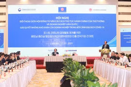 Bộ trưởng, Chủ nhiệm Văn phòng Chính phủ Mai Tiến Dũng, Chủ tịch Hội đồng Tư vấn cải cách thủ tục hành chính của Thủ tướng Chính phủ phát biểu. (Ảnh: Doãn Tấn/TTXVN)