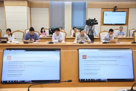Trang thông tin hướng dẫn nộp thuế cá nhân và doanh nghiệp trên Cổng dịch vụ công Quốc gia. (Ảnh: Dương Giang/TTXVN)
