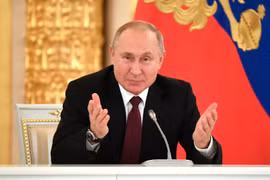 Tổng thống Nga Vladimir Putin tại Điện Kremlin ở Moskva, Nga. (Ảnh: AFP/TTXVN)