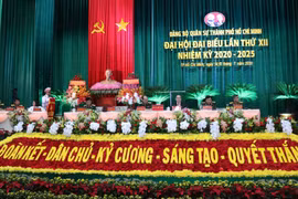 Đoàn Chủ tịch Đại hội. (Ảnh: Xuân Khu/TTXVN)