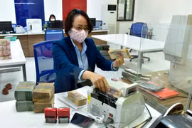 Hoạt động nghiệp vụ tại VietinBank chi nhánh Hai Bà Trưng, Hà Nội. (Ảnh: Trần Việt/TTXVN)