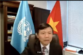 Đại sứ Đặng Đình Quý, Trưởng Phái đoàn đại diện thường trực Việt Nam tại LHQ phát biểu. (Ảnh: Hữu Thanh/TTXVN)