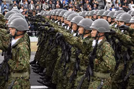 Binh sỹ thuộc lực lượng phòng vệ Nhật Bản. (Ảnh: AFP/TTXVN)