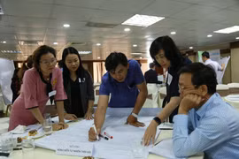 Mô hình sinh kế trồng rong biển ở Quảng Nam được hỗ trợ. (Ảnh: PV/Vietnam+)