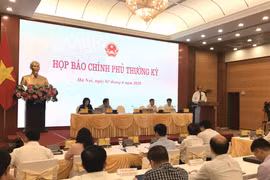 Họp báo Chính phủ thường kỳ ngày 2/6 (Ảnh: Đức Duy/Vietnam+)