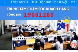 Khách hàng có thể thanh toán tiền điện trực tiếp trên trang thông tin của EVNHANOI trên Zalo. (Ảnh: PV/Vietnam+)