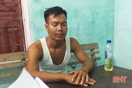 Đối tượng Phan Văn Thương khai nhận hành vi của mình. (Nguồn: Báo Hà Tĩnh)