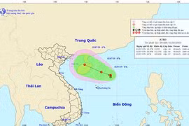 Đường đi và vị trí của áp thấp. (Nguồn: nchmf.gov.vn)