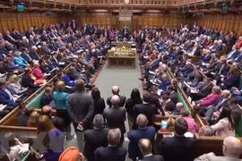 Toàn cảnh phiên họp của Hạ viện về vấn đề Brexit ở London ngày 3/4/2019. (Nguồn: AFP/TTXVN)