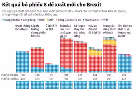 [Infographics] Kết quả bỏ phiếu 8 đề xuất mới cho Brexit