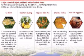 [Infographics] 5 đặc sản nhất định phải thử khi đến Vĩnh Phúc