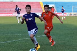 Hà Nội FC lấy lại được ngôi đầu V-League 2019 ở vòng 14. (Ảnh: Nguyên An/Vietnam+)