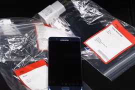 Điện thoại Galaxy Note 7 của Hãng Samsung bị thu hồi tại Orem, Utah, Mỹ ngày 15/9. (Nguồn: AFP/TTXVN) 