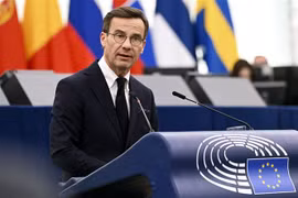 Thủ tướng Thụy Điển Ulf Kristersson. (Ảnh: AFP/TTXVN)