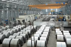 Sản phẩm tôn mạ kẽm Hòa Phát đáp ứng tiêu chuẩn quốc tế. (Ảnh: Tuấn Anh/TTXVN)