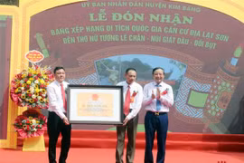Hà Nam đón nhận Bằng xếp hạng Di tích Quốc gia Căn cứ địa Lạt Sơn