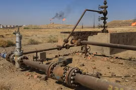 Một mỏ dầu tại Kirkuk, Iraq ngày 18/10/2017. (Nguồn: Reuters)