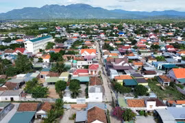 Xã nông thôn mới Phước Hữu (Ninh Phước, Ninh Thuận) nơi có đông đồng bào Chăm sinh sống. (Ảnh: Nguyễn Thành/TTXVN)