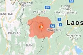Nhiều trận động đất nhỏ xảy ra tại tỉnh Xayaboury. (Nguồn: Thaipbs World)