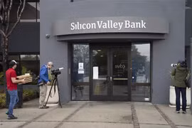 Trụ sở ngân hàng Silicon Valley Bank (SVB) ở bang California, Mỹ ngày 10/3/2023. (Ảnh: THX/TTXVN)