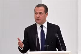 Phó Chủ tịch Hội đồng An ninh LB Nga Dmitry Medvedev. (Ảnh: AFP/TTXVN)