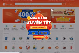Shopee khuyến mại sắm Tết. (Ảnh chụp màn hình)