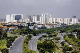 Một góc Khu đô thị Phú Mỹ Hưng (TP. Hồ Chí Minh). (Ảnh: Thế Anh/TTXVN)