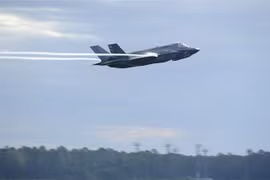 Máy bay F-35 Lightning II của Mỹ cất cánh từ căn cứ không quân Tyndall, Florida, ngày 16/9/2016. (Ảnh minh họa: AFP/ TTXVN)