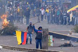 Người biểu tình tại Ecuador. (Nguồn: AFP)