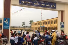 Trường Tiểu học Hải Bối. (Ảnh: PV/Vietnam+)