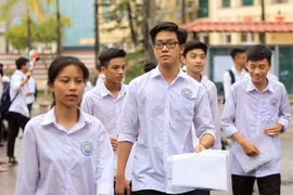 Thí sinh dự thi trung học phổ thông quốc gia. (Ảnh: An Đăng/TTXVN)