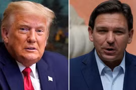 ​Cựu Tổng thống Donald Trump và Thống đốc bang Florida Ron De Santis. (Nguồn: AP)