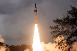 Ấn Độ thử thành công tên lửa Agni V. (Nguồn: PTI)