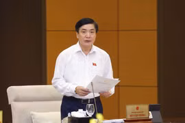 Tổng Thư ký Quốc hội, Chủ nhiệm Văn phòng Quốc hội, Chánh Văn phòng Hội đồng Bầu cử quốc gia Bùi Văn Cường phát biểu. (Ảnh: Doãn Tấn/TTXVN) 