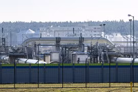 Trạm tiếp nhận khí đốt của Hệ thống đường ống dẫn khí Nord Stream 2 của Nga ở Lubmin, Đức ngày 1/3/2022. (Ảnh: AFP/TTXVN) 