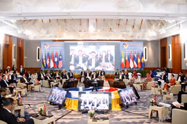 Toàn cảnh Hội nghị Bộ trưởng Kinh tế ASEAN hẹp lần thứ 30 (AEMR-30). (Ảnh: Phạm Kiên/TTXVN)