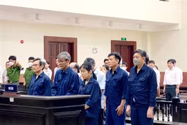 Tuyên án các bị cáo trong ngày 3/4. (Ảnh: TTXVN phát)